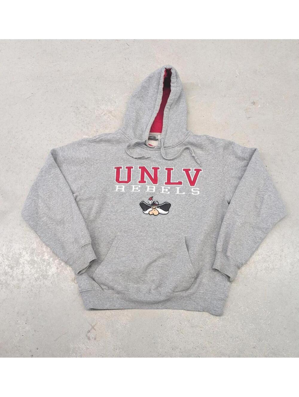 Y2K UNLV Rebels NCAA Gray and Red Hoodie